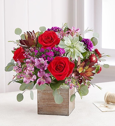 Bright Succulent Bouquet