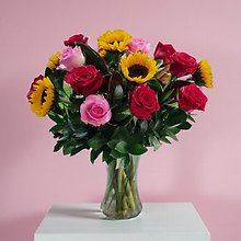 Roses and Sunflowers