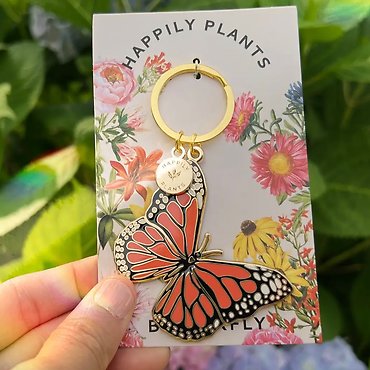 Monarch Butterfly Keychain Bag Charm
