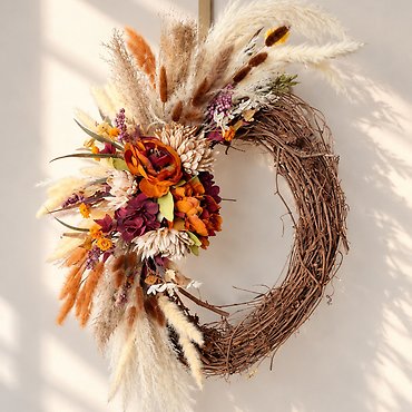 Autumn Meadow Silk Wreath