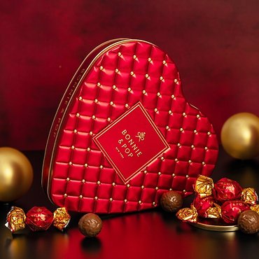 Heart Shaped Chocolate Hazelnut Bon Bons Tin