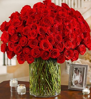 100 Premium Long Stem Red Roses