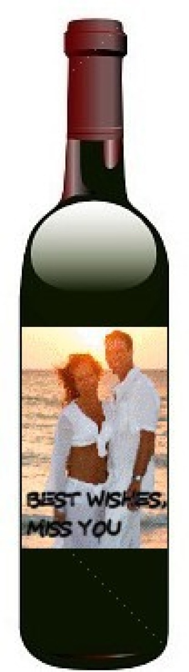 Wine With Personalized Photo & Message