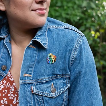 Monstera Rainbow Plant Lapel Pin