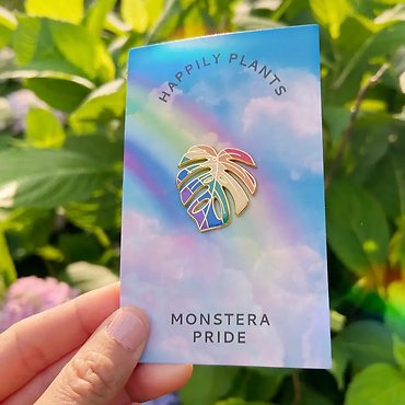 Monstera Rainbow Plant Lapel Pin