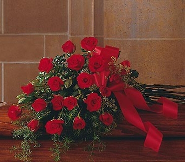 Red Rose Tribute Casket Spray.