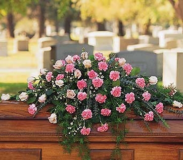 Heavenly Pink Casket Spray.