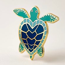 Sea Turtle Heart Lapel Pin