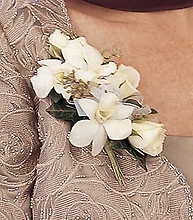 White Rose & Orchid Corsage