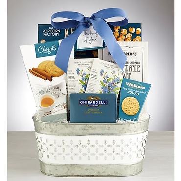 Peaceful Reflection Sympathy Basket with Flower Seeds