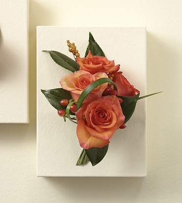 Orange Rose Corsage