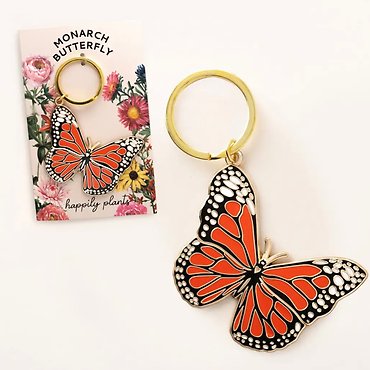 Monarch Butterfly Keychain Bag Charm