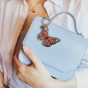 Monarch Butterfly Keychain Bag Charm