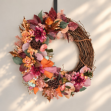 Blush Autumn Silk Wreath
